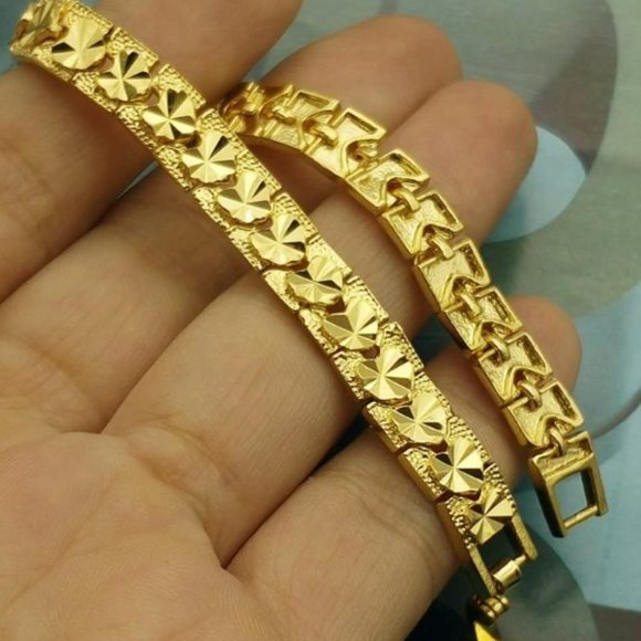 High Quality Fine Jewelry 24K Gold Plated Bracelets - Picture 3 of 10